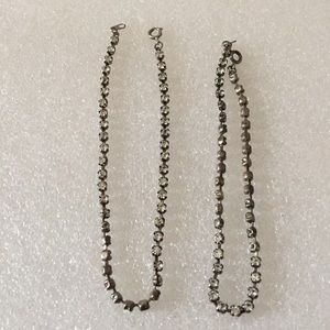 Vintage rhinestone 2bracelet ankle